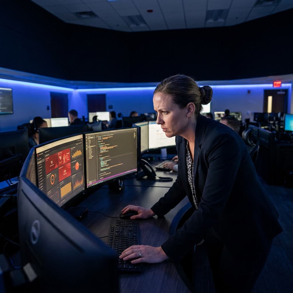 ESOS threat hunting analysts reviewing AI-generated kill-chain narratives